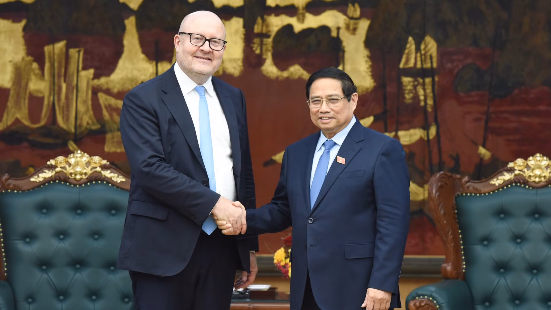 越南政府总理范明正会见国际海洋法法庭庭长托马斯·海达尔【组图】