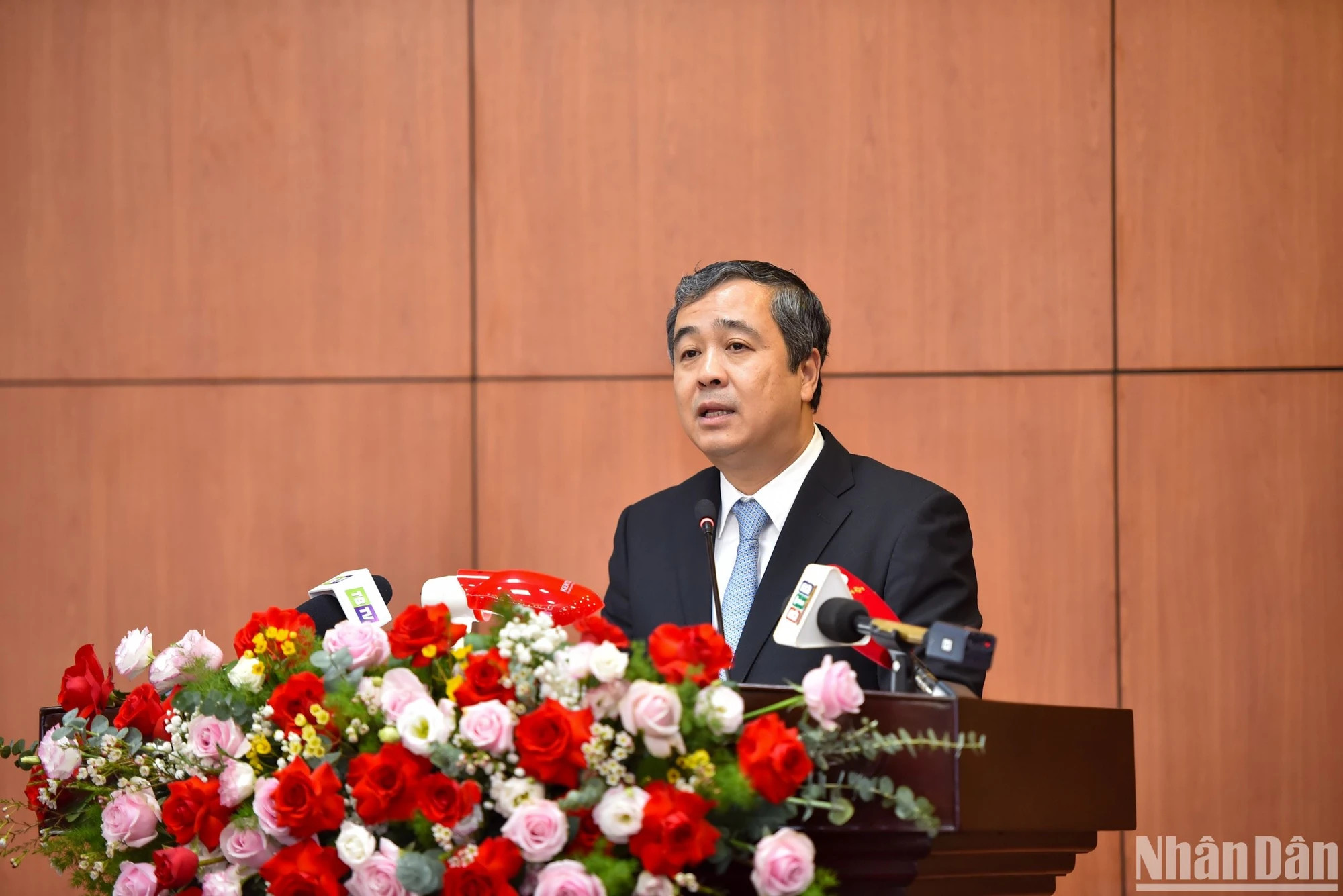 太平省委书记、省国会代表团团长吴东海致辞。（日光 摄）