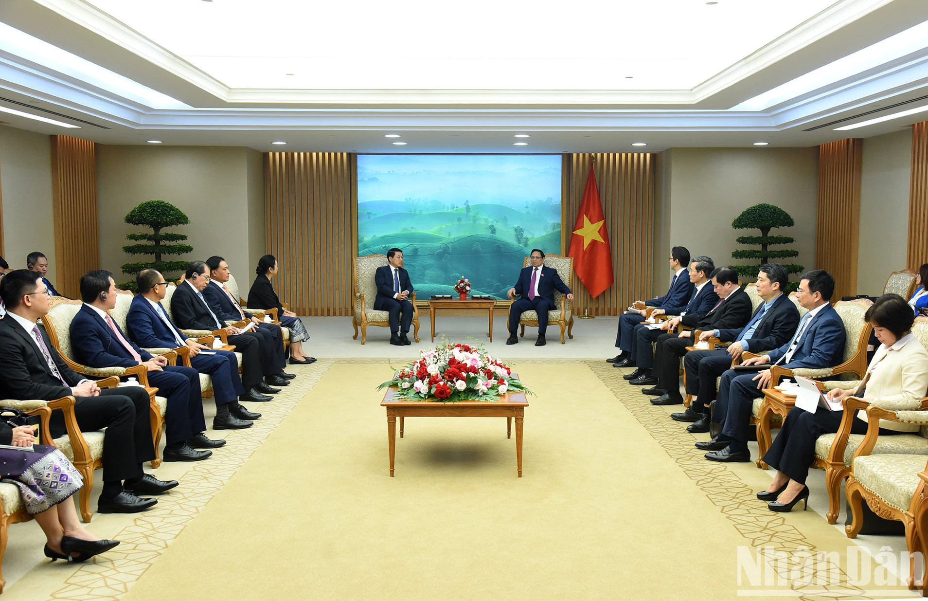 会见场景。（陈海 摄）