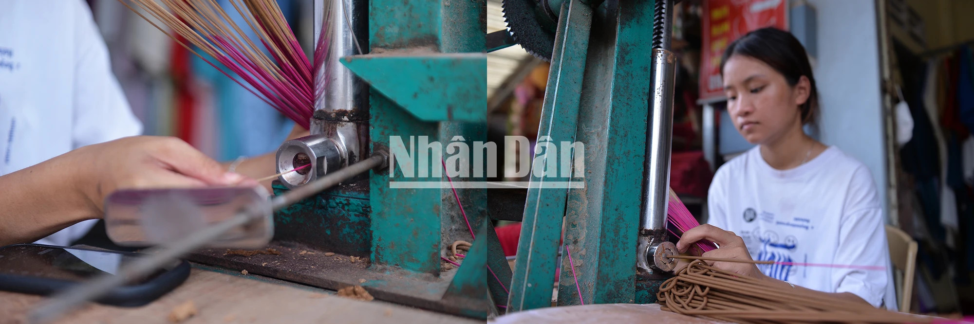 年轻工人保留传统文化。