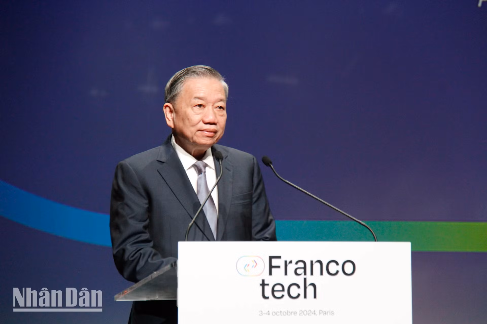 苏林总书记、国家主席在法语国家创新企业论坛上发表讲话。 苏林总书记、国家主席在法语国家创新企业论坛上发表讲话。