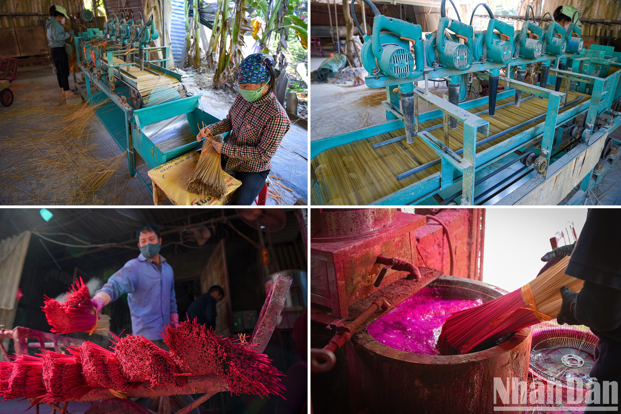 目前，广富球村从事佛香制作业的多户家庭在佛香制作过程中投资安装机械身背，以满足国内外客户对佛香的需求。