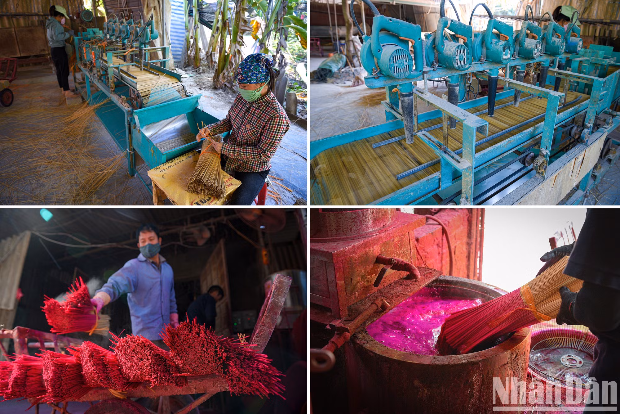 目前，广富球村从事佛香制作业的多户家庭在佛香制作过程中投资安装机械身背，以满足国内外客户对佛香的需求。