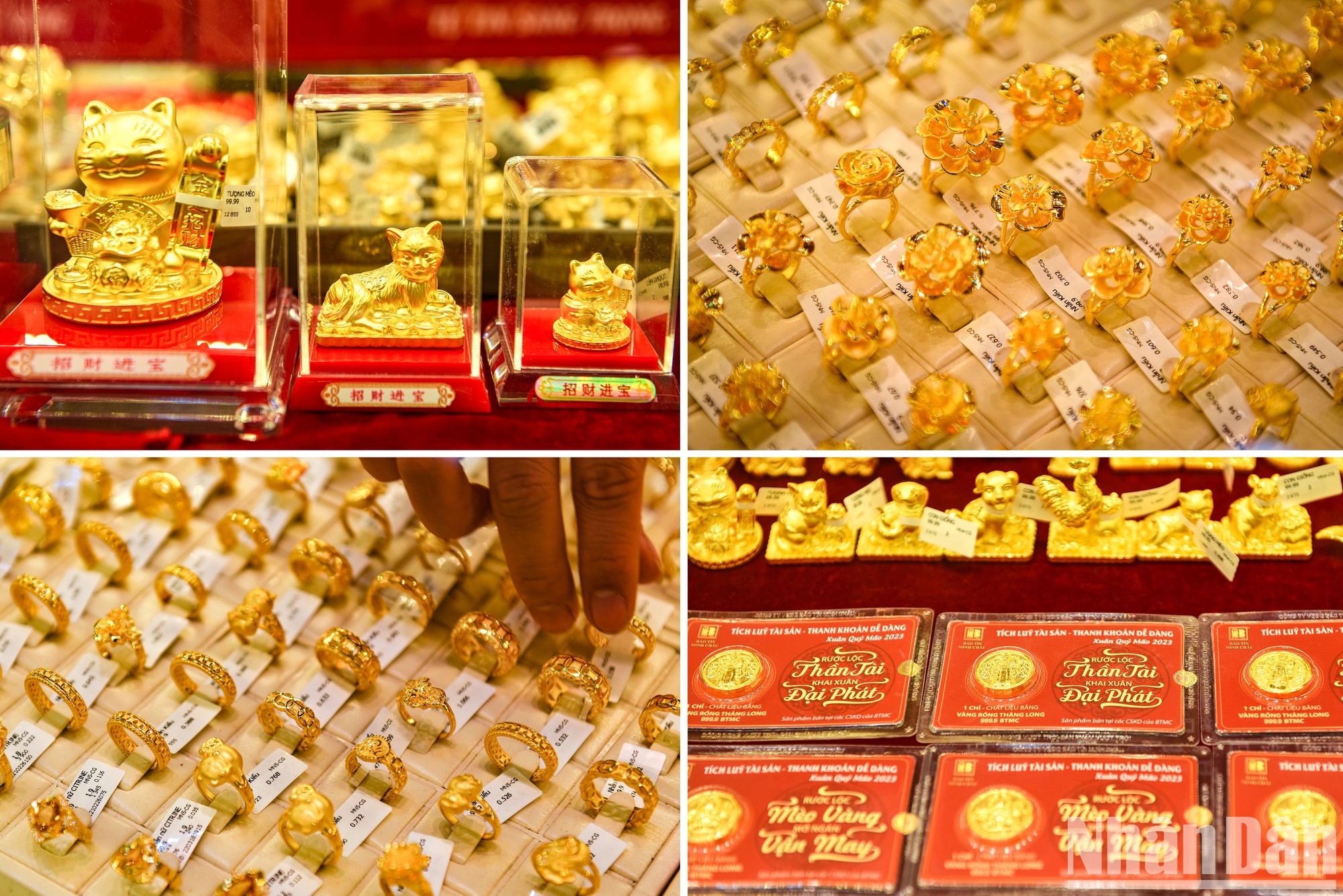 此外,财神猫、大发猫等吉祥物造型的饰品也吸引了顾客的目光。 此外,财神猫、大发猫等吉祥物造型的饰品也吸引了顾客的目光。