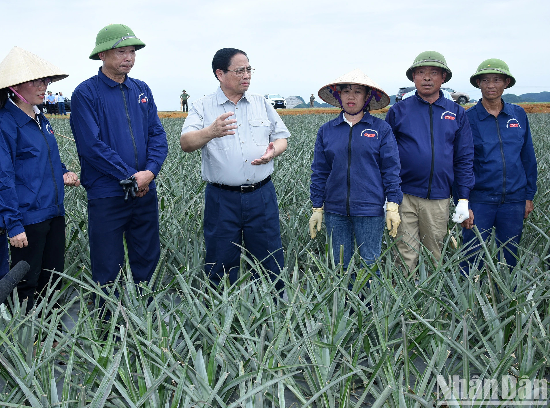 范明正总理铜交食品出口股份公司的人员交谈。 范明正总理铜交食品出口股份公司的人员交谈。