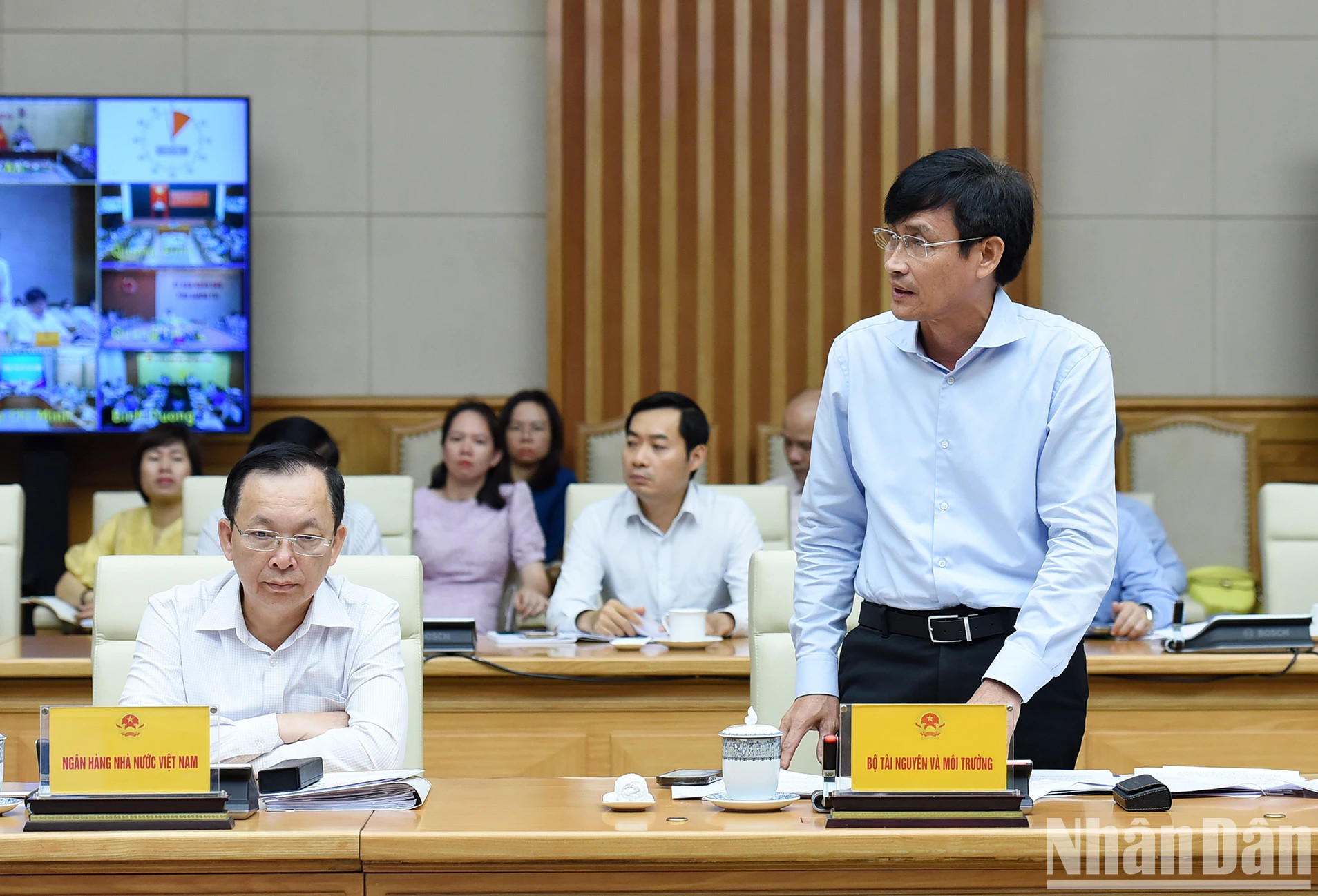 越南自然资源与环境部代表发表讲话。 越南自然资源与环境部代表发表讲话。