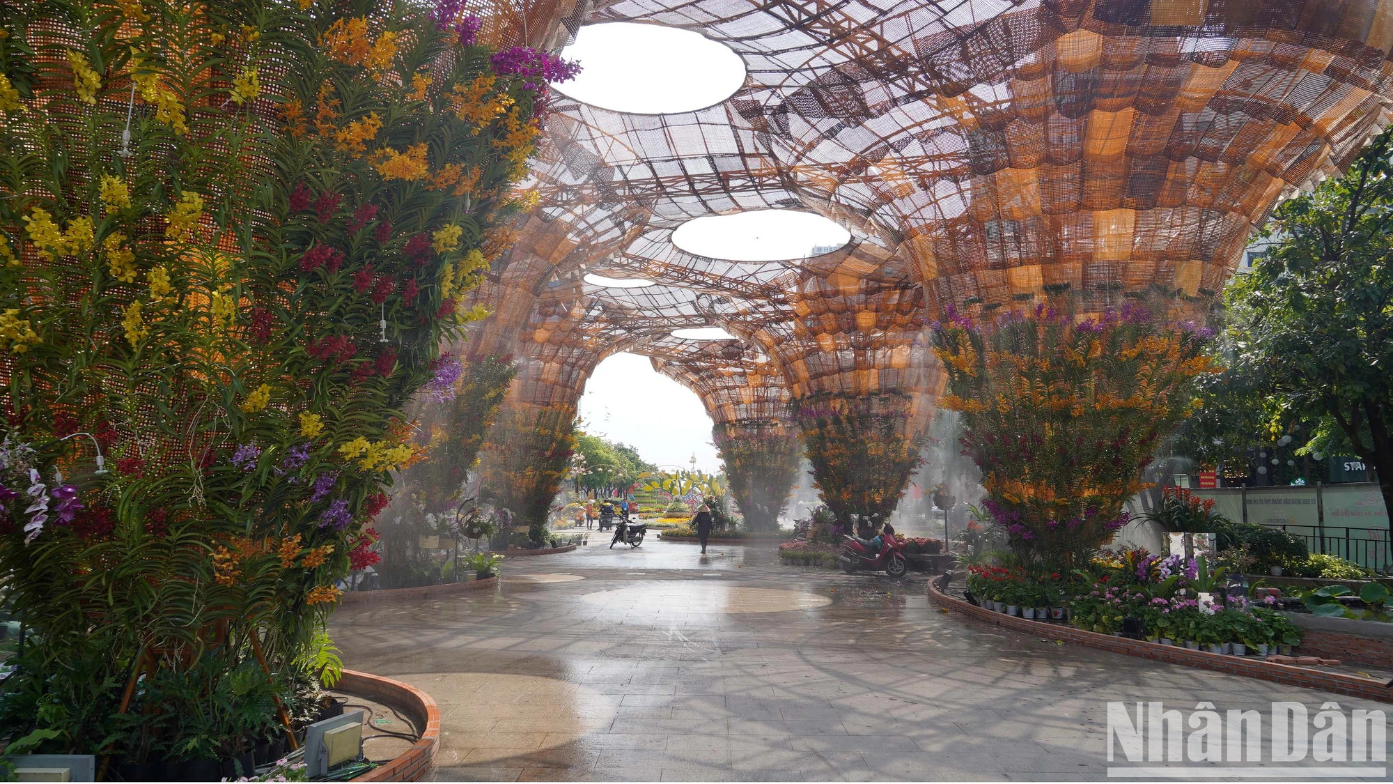 洞窟采用数千块疏编的竹藤板作为顶棚板和柱子,高达8米,面积近1000平方米。 洞窟采用数千块疏编的竹藤板作为顶棚板和柱子,高达8米,面积近1000平方米。