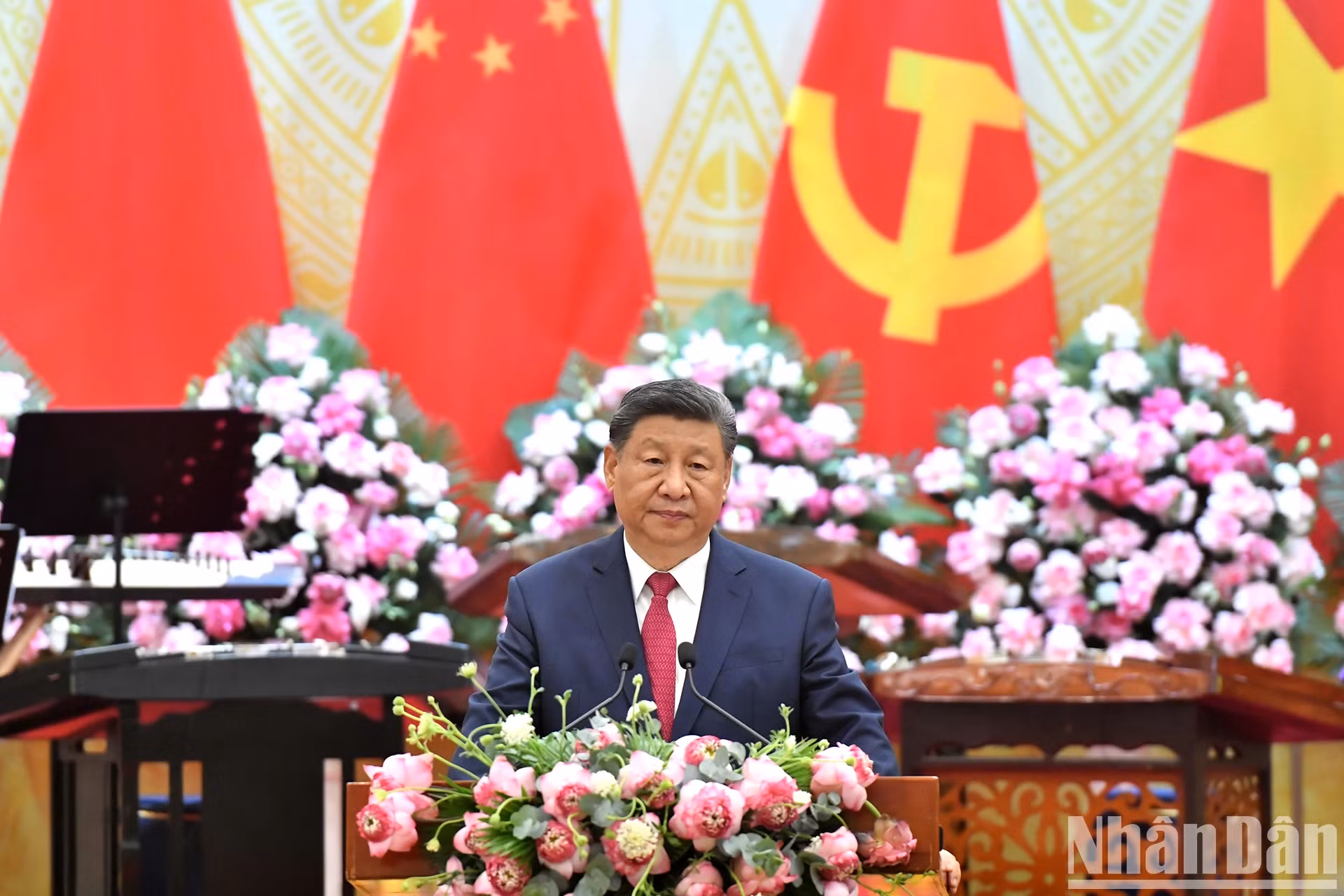 中共中央总书记、国家主席习近平在宴会上致辞。