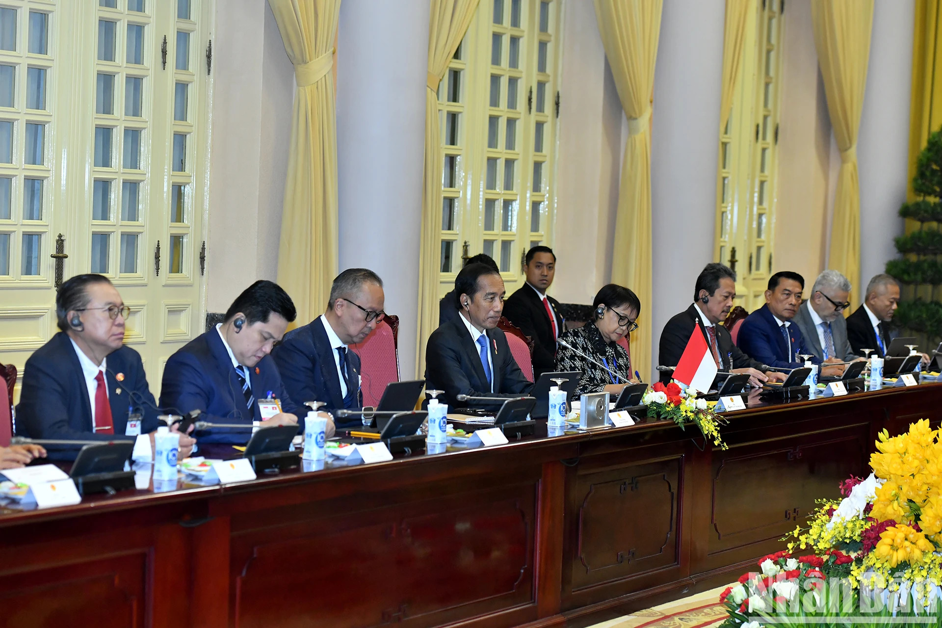 出席会谈的印方代表团。