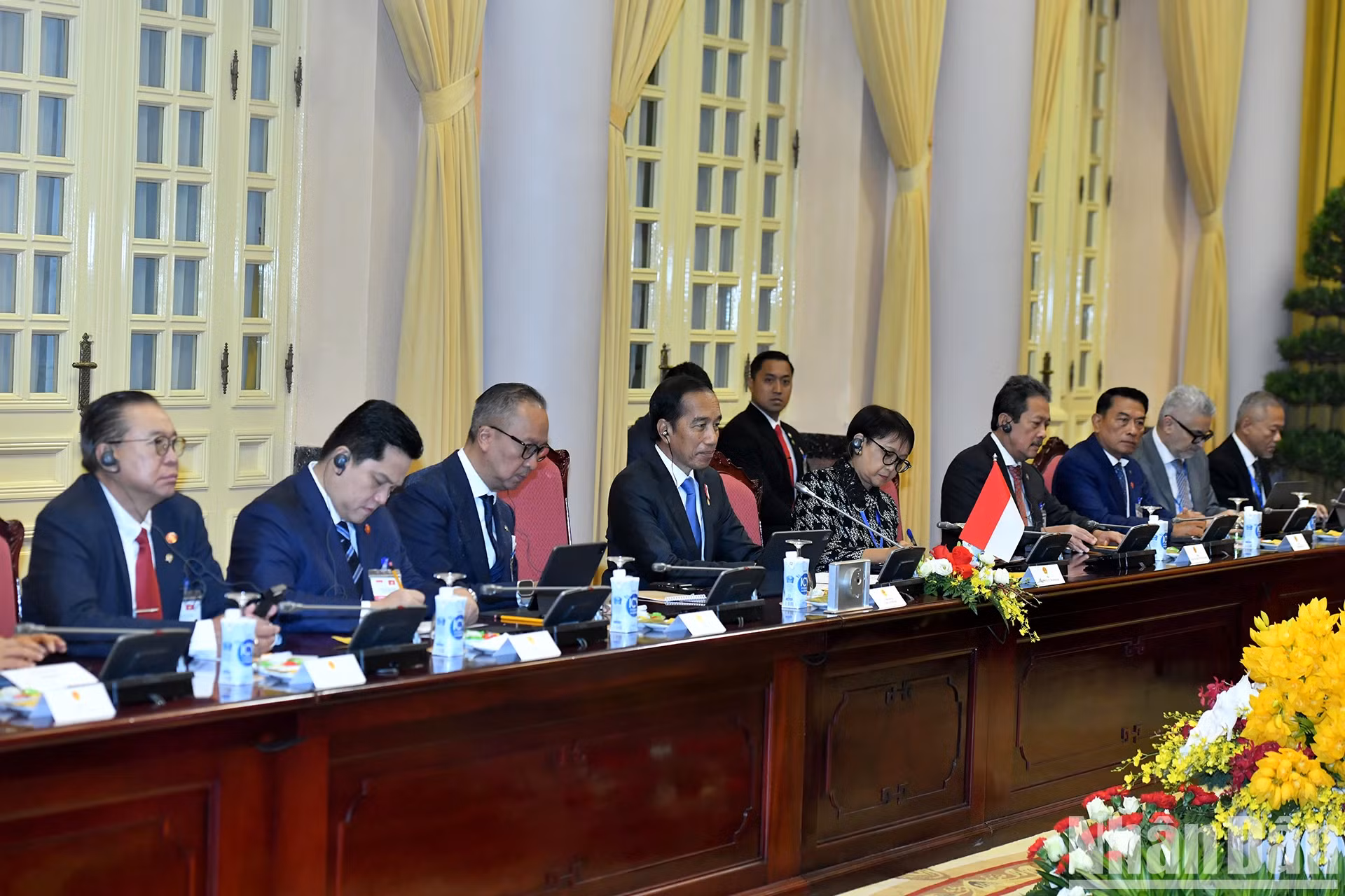 出席会谈的印方代表团。