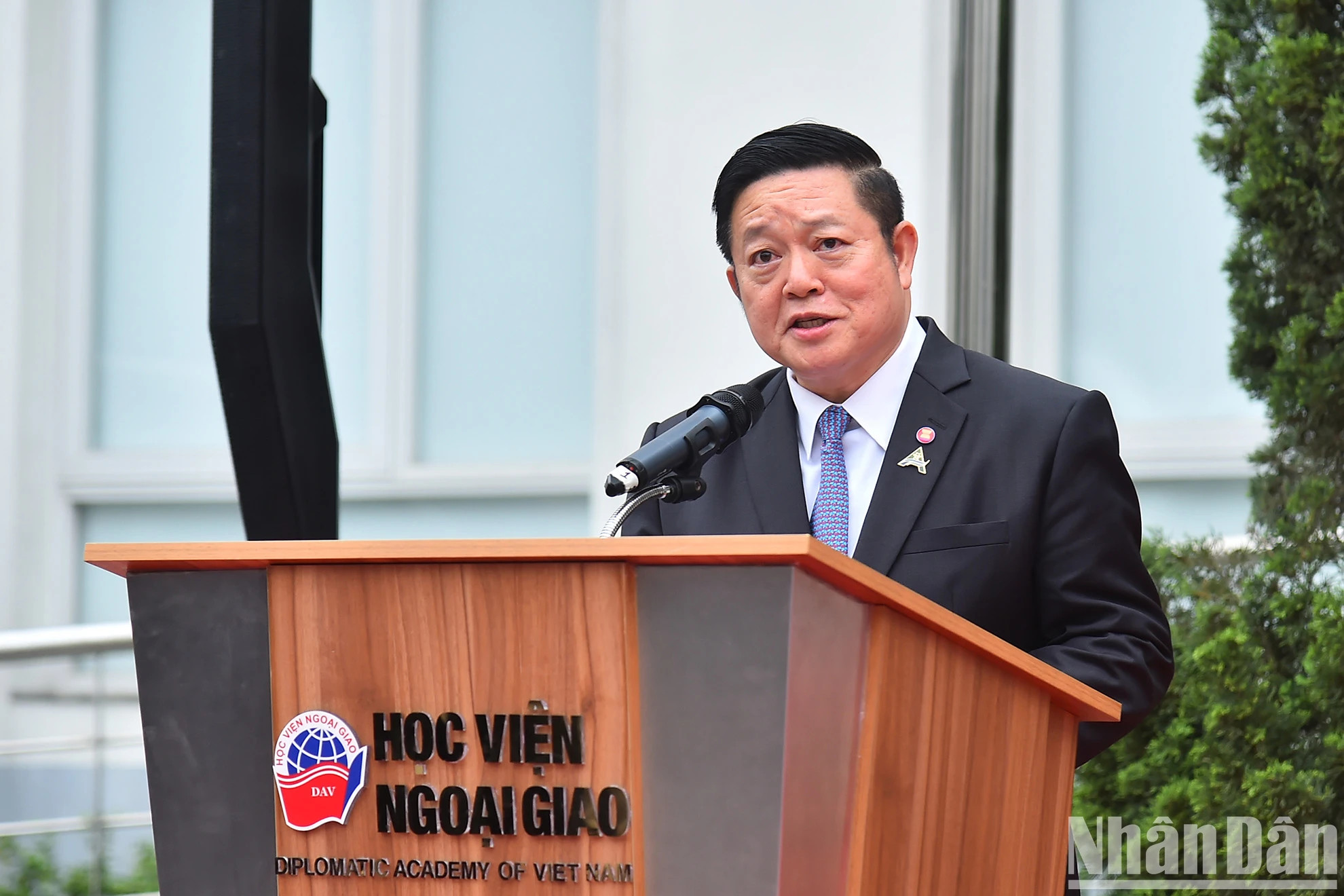 东盟秘书长高金华发表讲话。