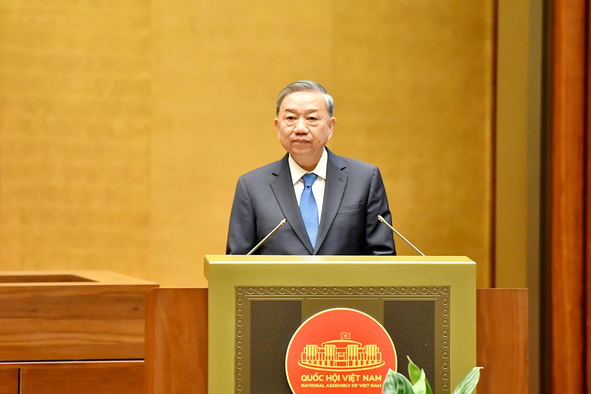 苏林总书记致辞。