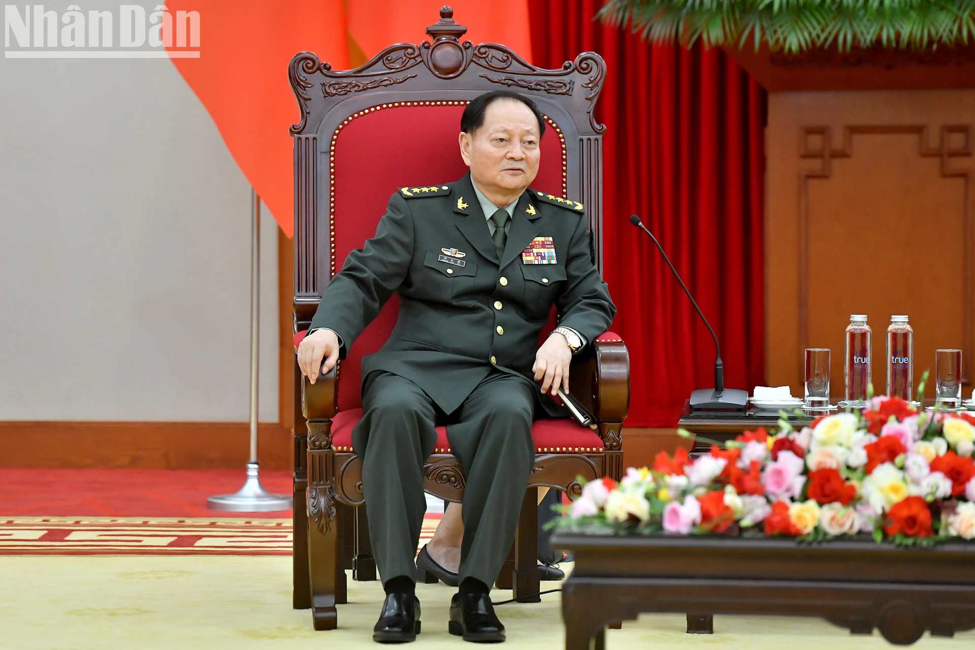 中共中央政治局委员、中央军事委员会副主席张又侠上将。