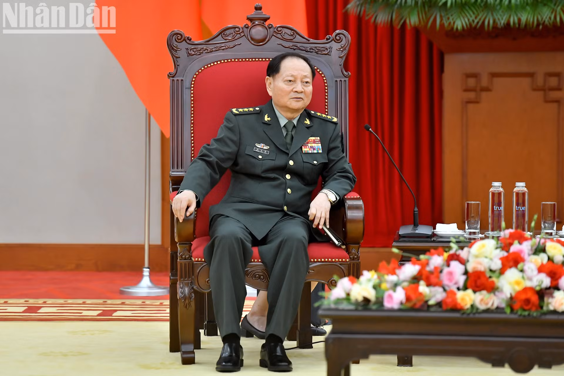 中共中央政治局委员、中央军事委员会副主席张又侠上将。