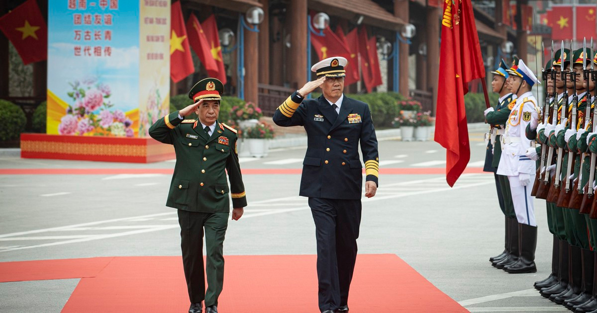 越南为出席友好交流活动的中国国防部长及代表团举行欢迎仪式【组图】
