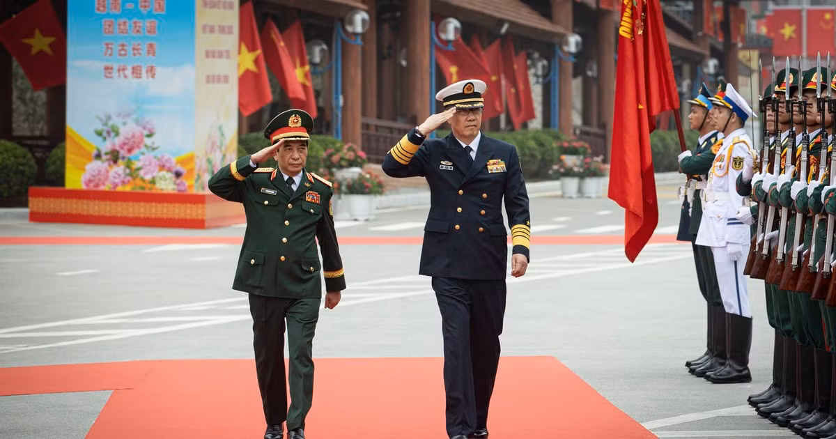 越南为出席友好交流活动的中国国防部长及代表团举行欢迎仪式【组图】