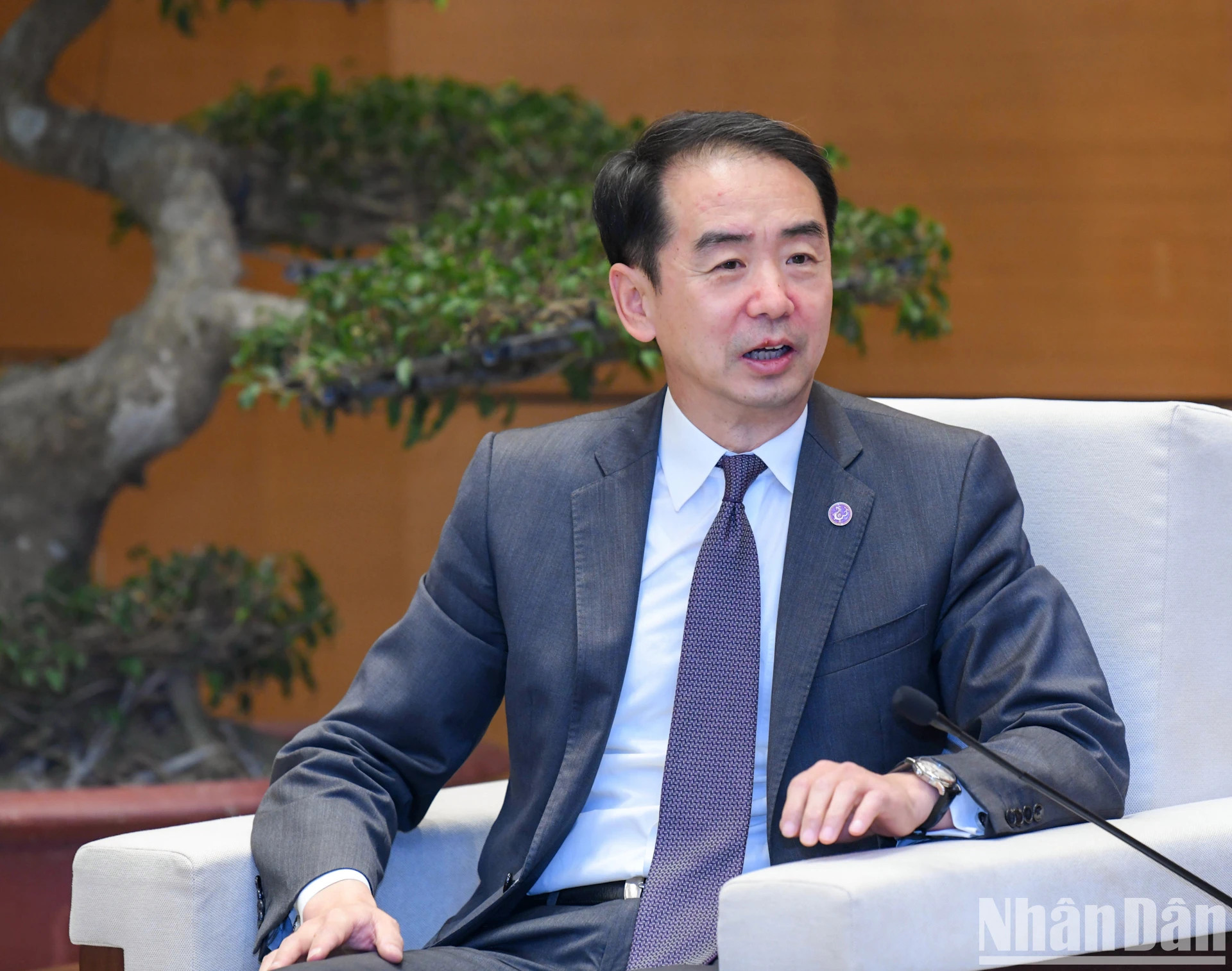 中国驻越南大使何炜致辞。