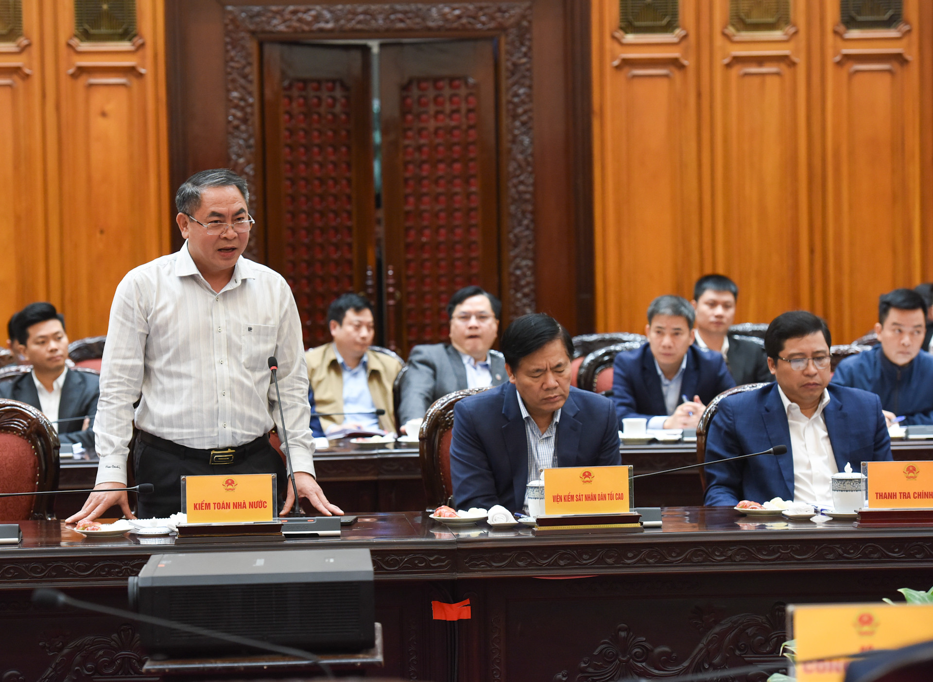 国家审计署副审计长陈明姜在会上致辞。