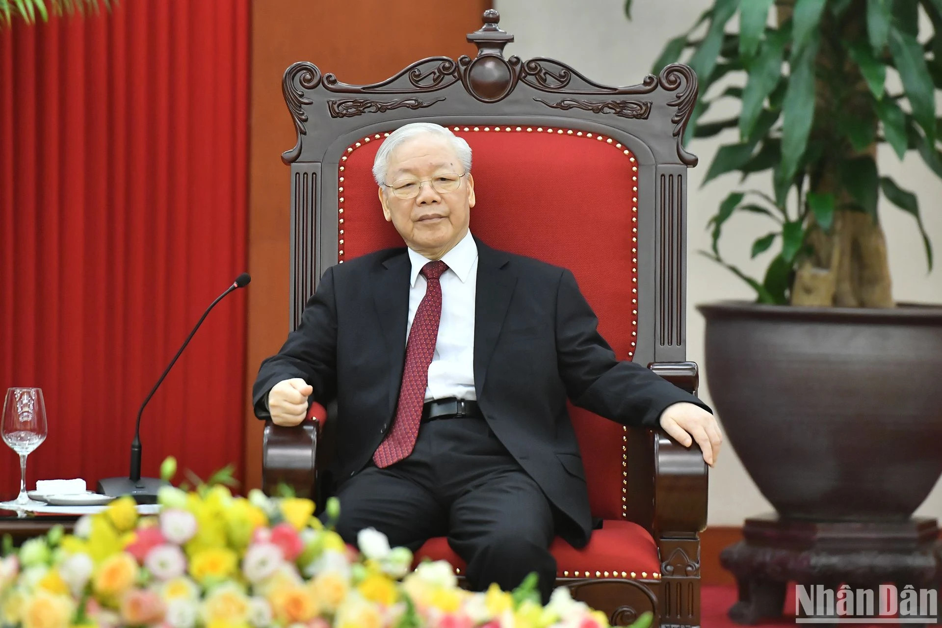 阮富仲总书记致辞。