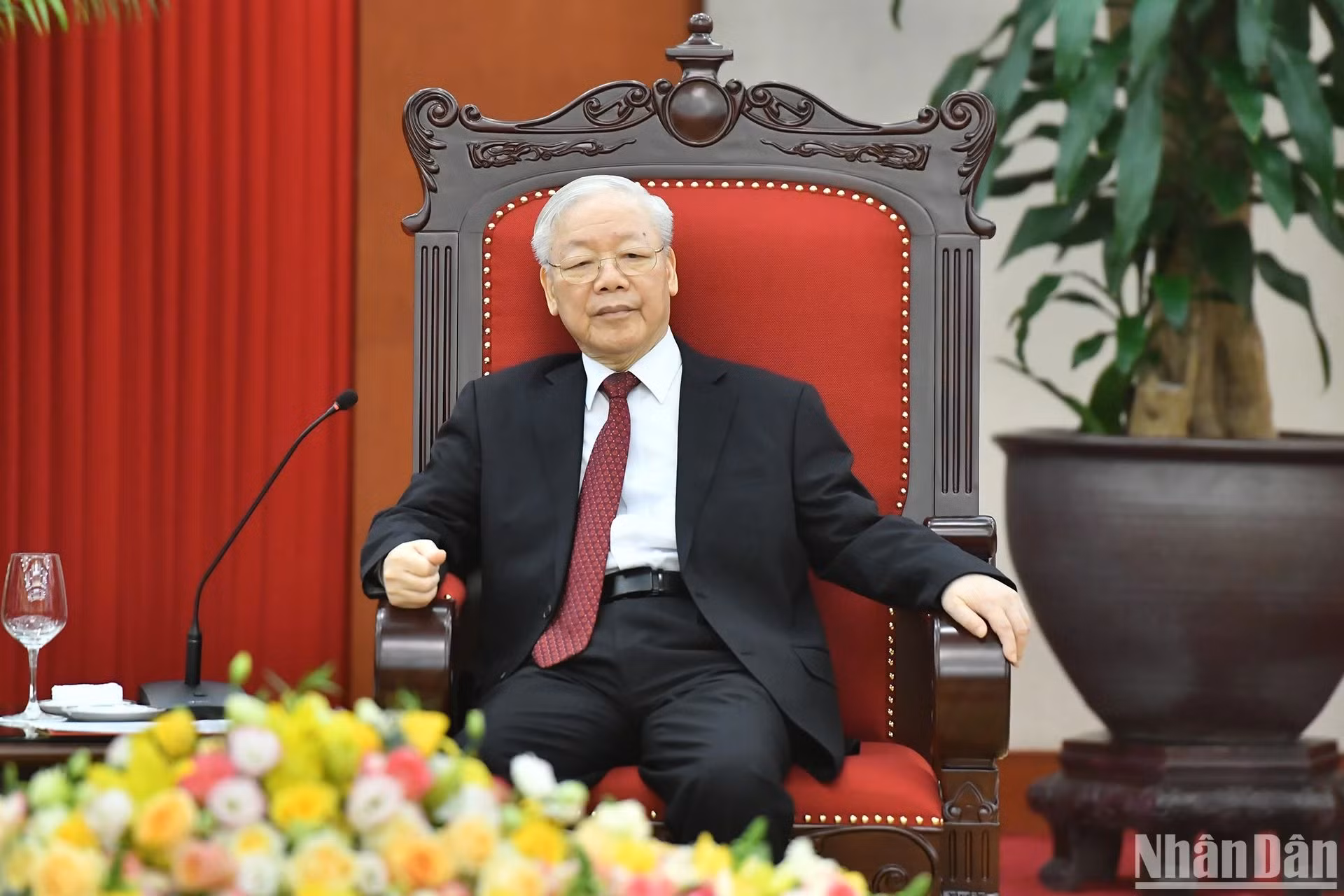 阮富仲总书记致辞。