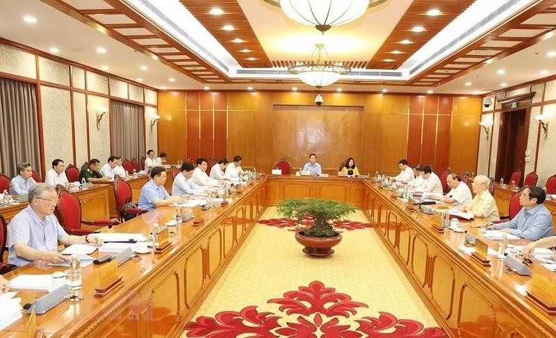 阮富仲总书记在会议上发表结论性讲话。