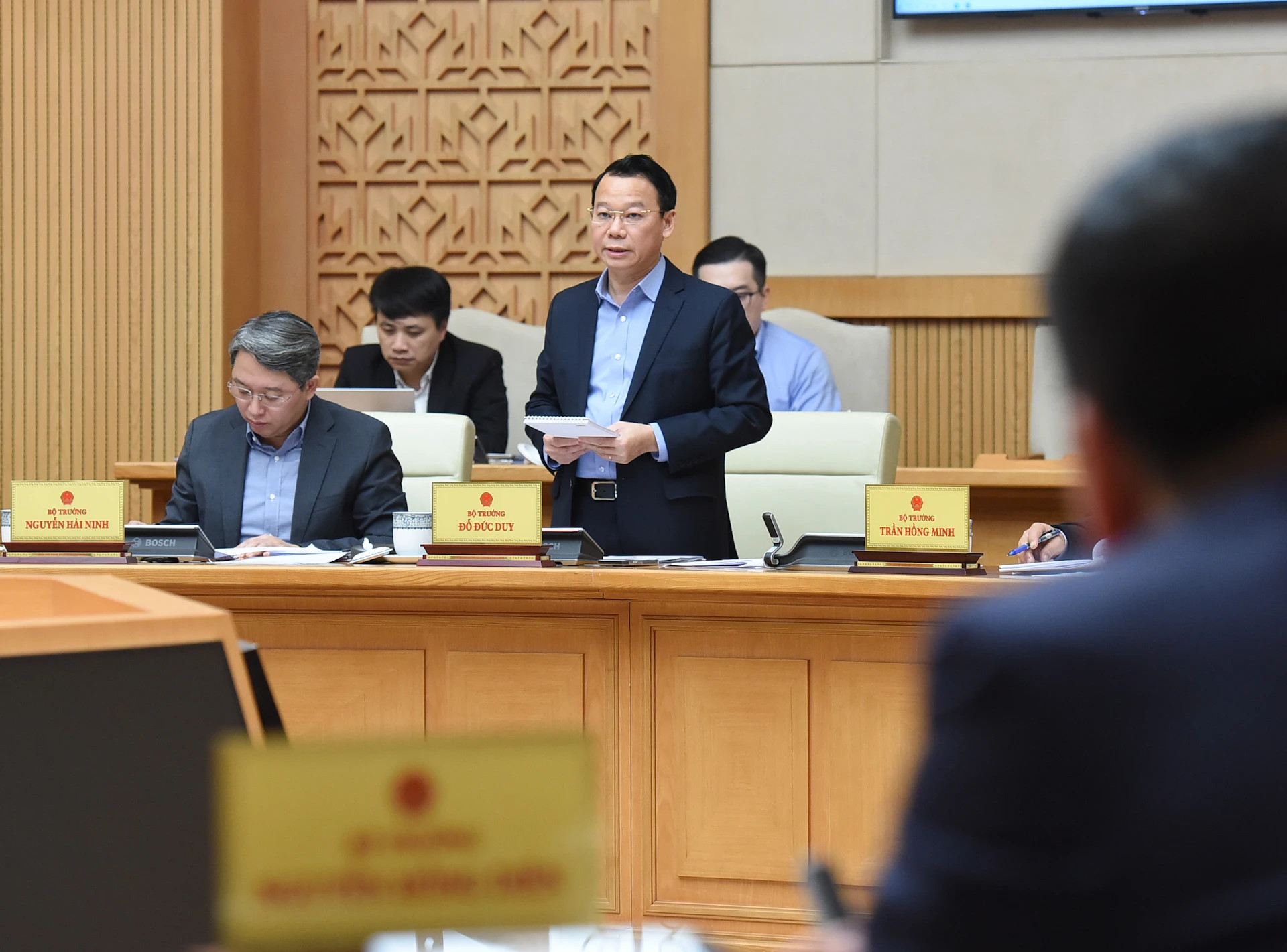 农业与环境部长杜德唯在会上致辞。 农业与环境部长杜德唯在会上致辞。