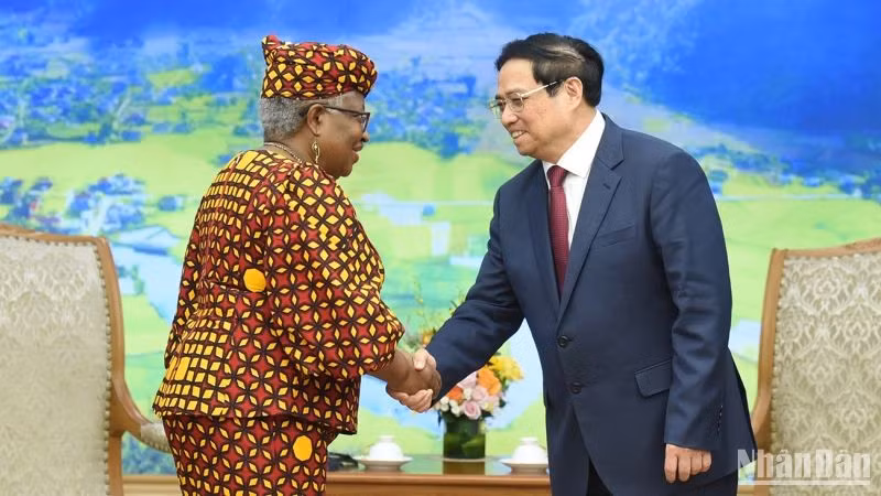 越南政府总理范明正会见世界贸易组织总干事【组图】