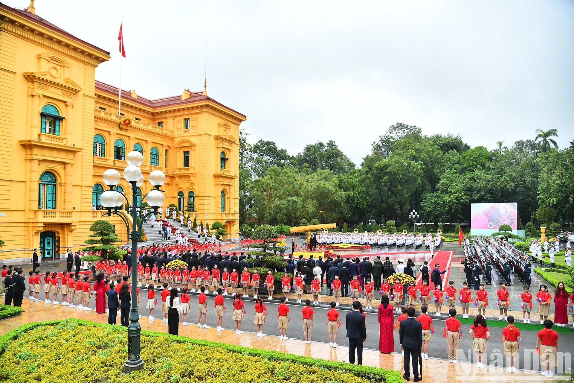 欢迎仪式场景。 欢迎仪式场景。