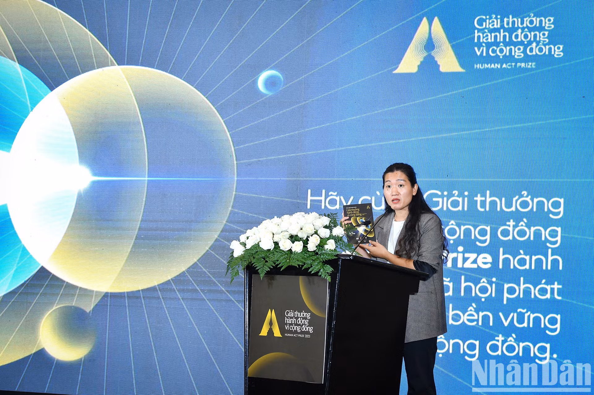 题为“先锋印记”的2023年社区行动奖新闻发布会在河内举行【组图】 ảnh 5