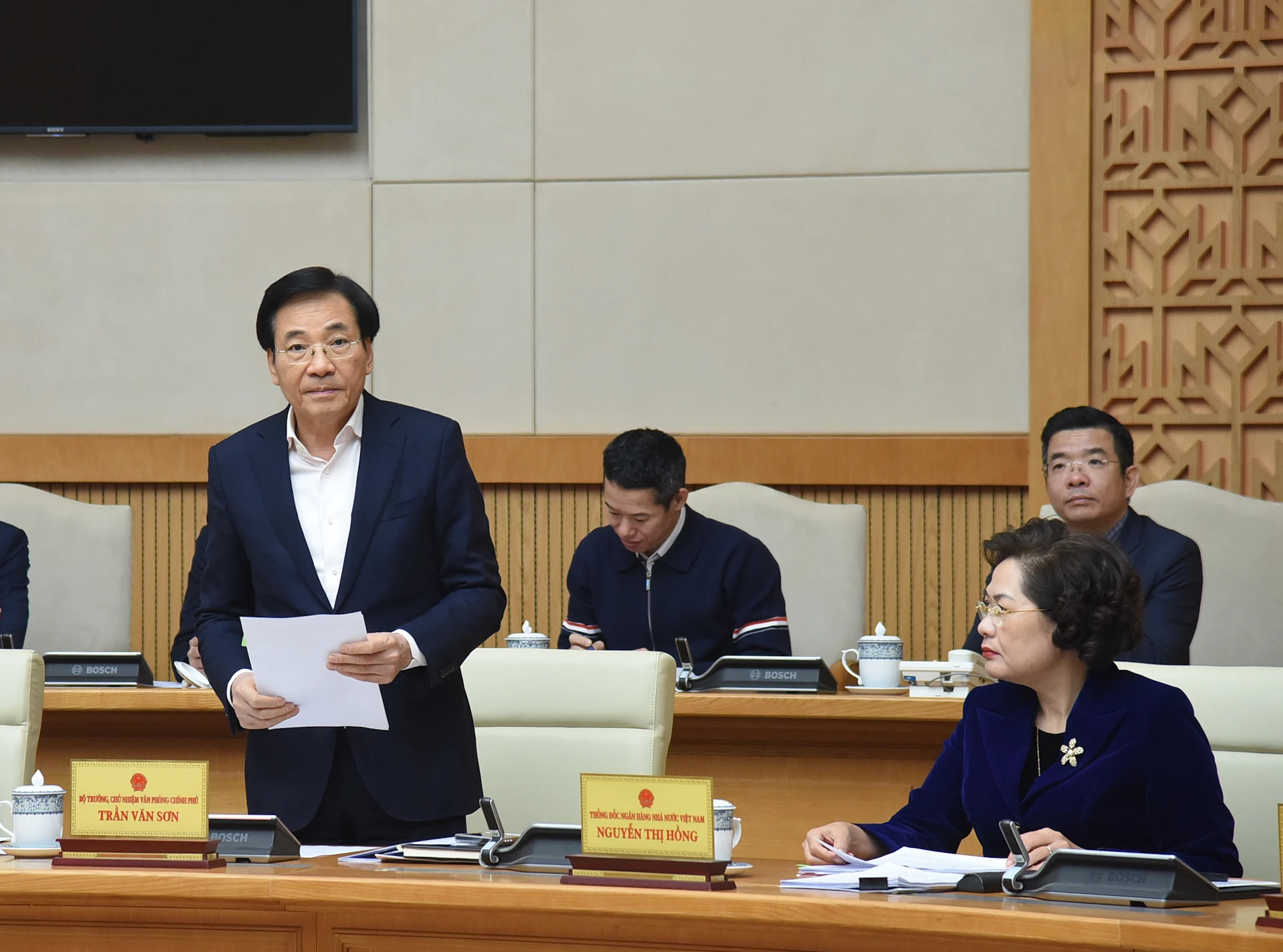 政府办公厅主任陈文山部长在会上致辞。 政府办公厅主任陈文山部长在会上致辞。