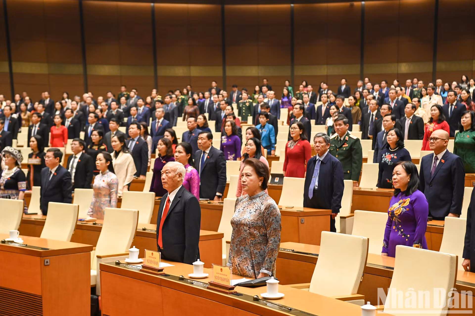 与会代表进行敬旗礼。