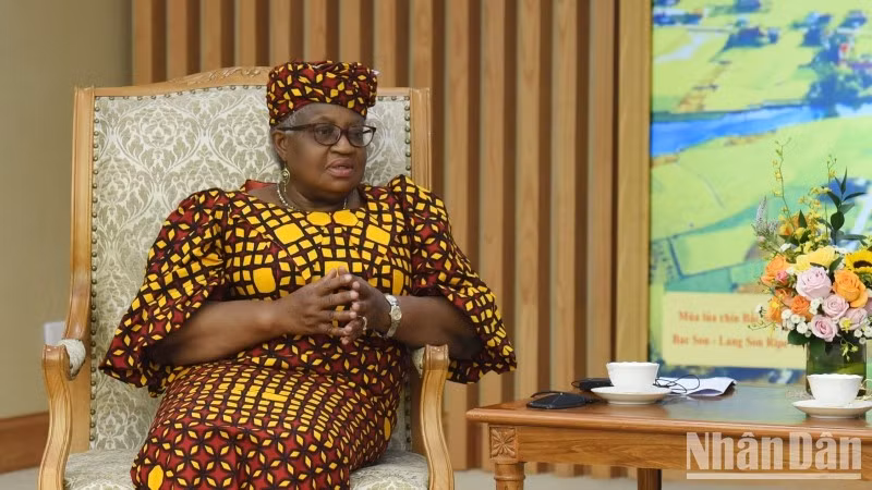 世界贸易组织总干事恩戈齐·奥孔乔-伊维拉博士对越南经济社会发展成就表示祝贺。