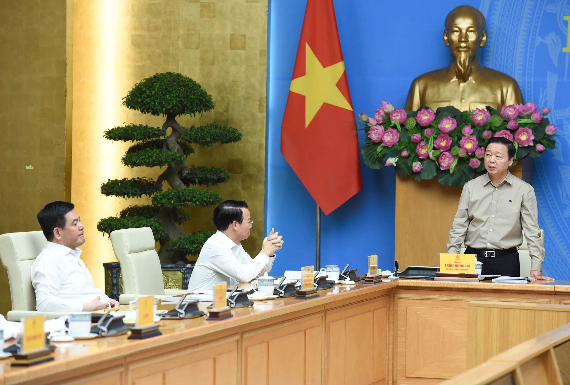 政府副总理陈红河在会上发表讲话。