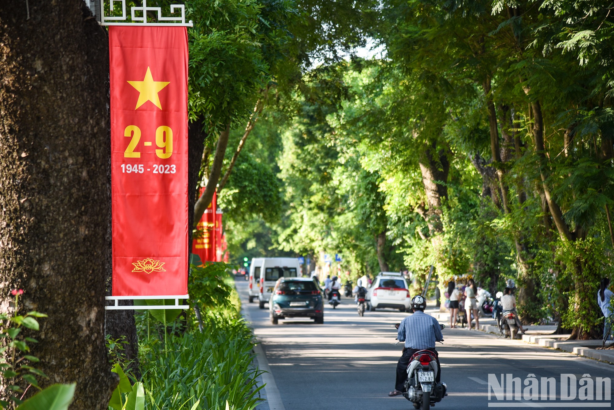 河内市挂满国旗和鲜花庆祝九·二国庆节【组图】 ảnh 5
