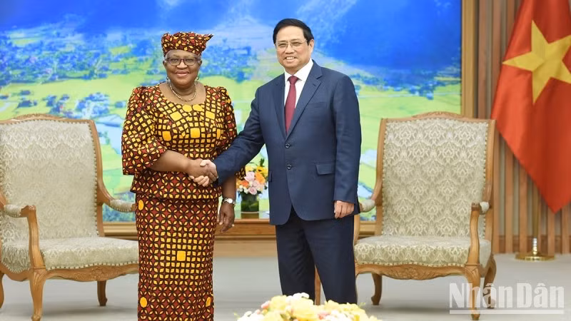 越南政府总理范明正与世界贸易组织总干事。