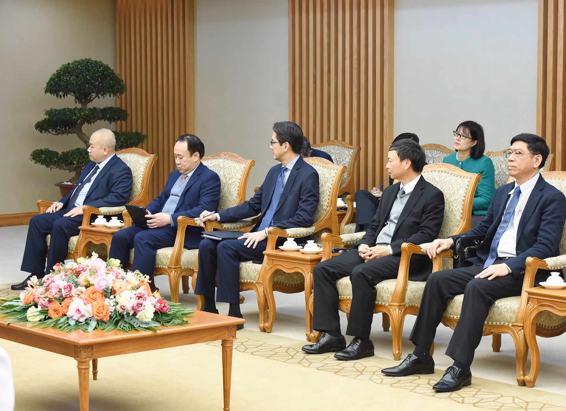 越南各部委领导代表出席会见。