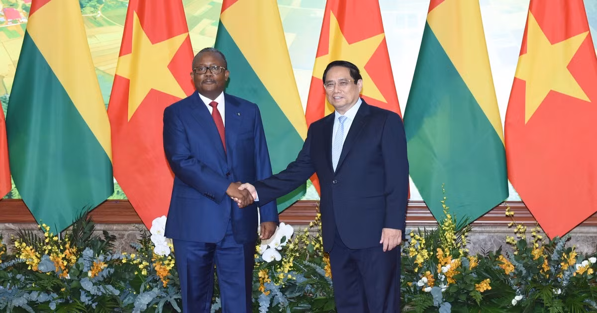 越南政府总理范明正会见几内亚比绍总统乌马罗·西索科·恩巴洛【组图】