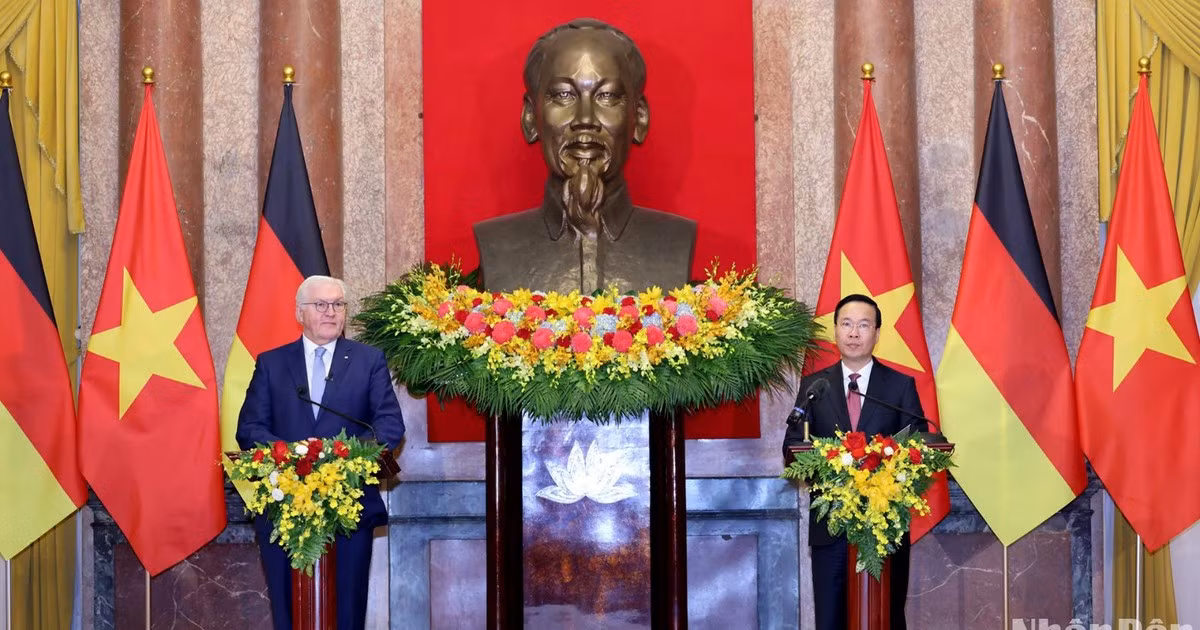 越南国家主席武文赏与德国总统施泰因迈尔举行会谈【组图】