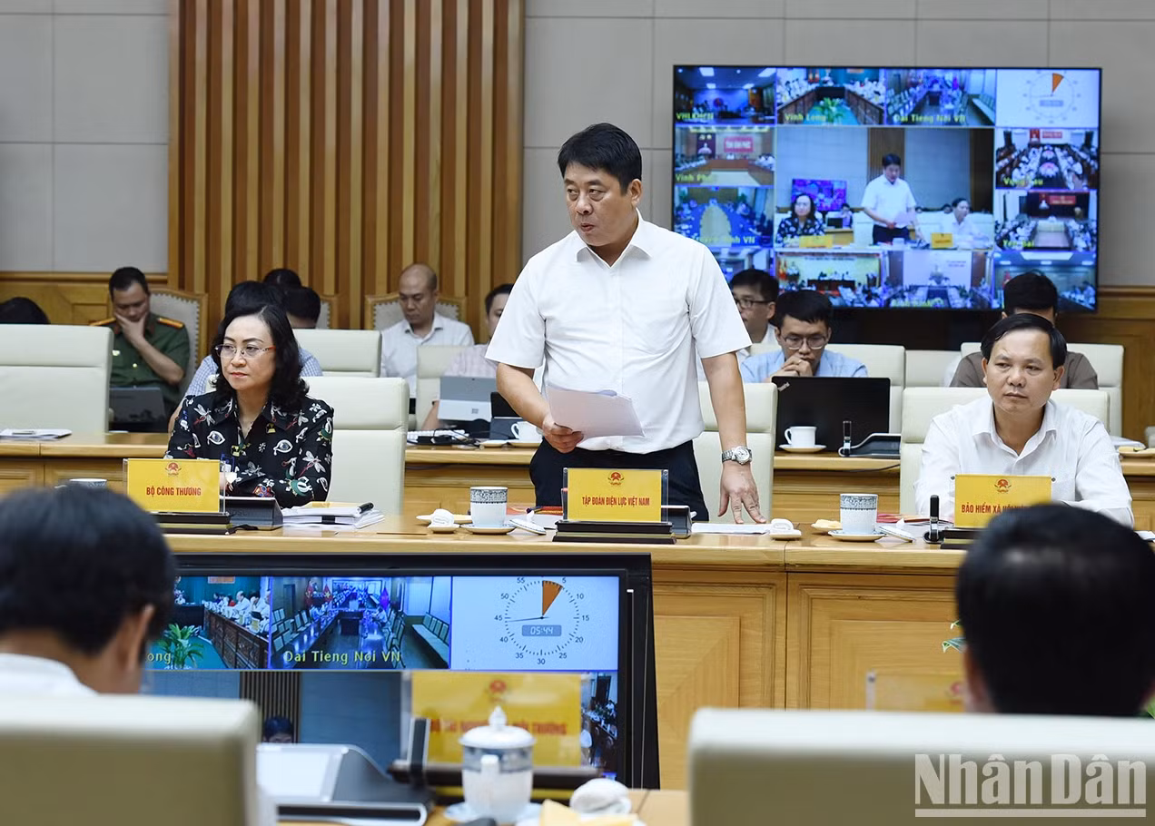 EVN集团总经理阮英俊发言。