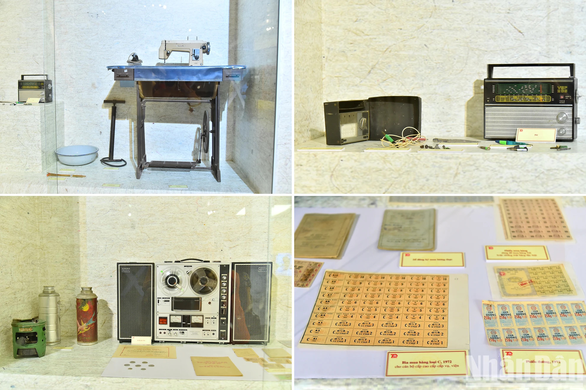 展览中介绍并展示了河内人民补贴时期的物品。 展览中介绍并展示了河内人民补贴时期的物品。