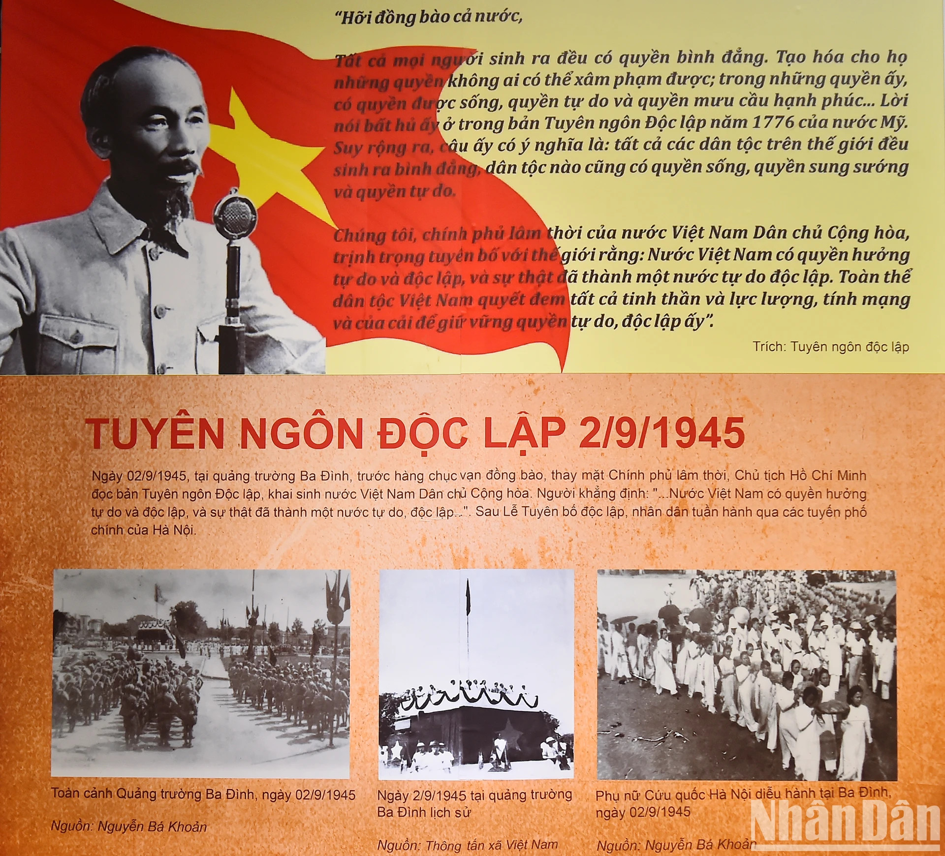 胡志明主席1945年9月2日在河内首都巴亭广场宣读《独立宣言》,宣告越南民主共和国诞生。 胡志明主席1945年9月2日在河内首都巴亭广场宣读《独立宣言》,宣告越南民主共和国诞生。