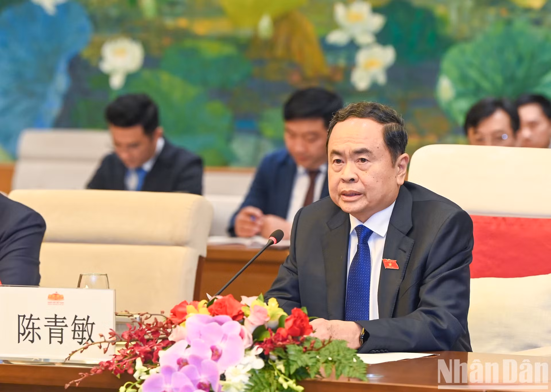 越南国会主席陈青敏。