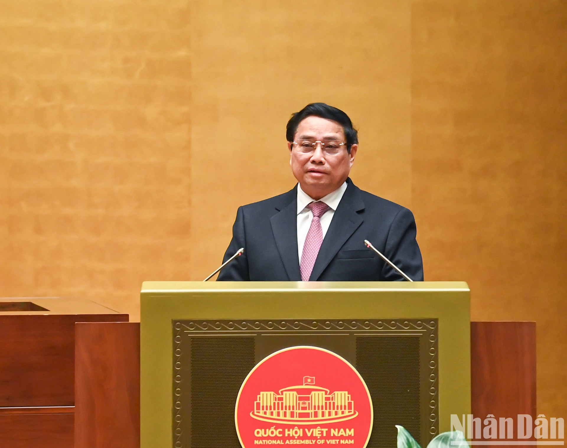 政府总理范明正致辞。