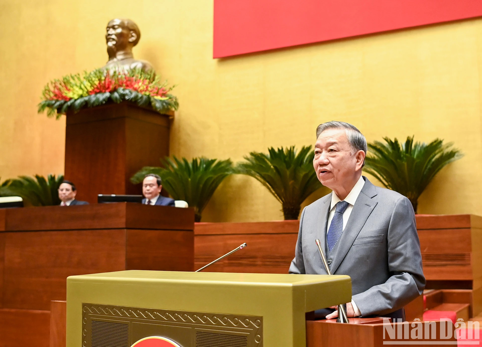 苏林总书记发表重要讲话。