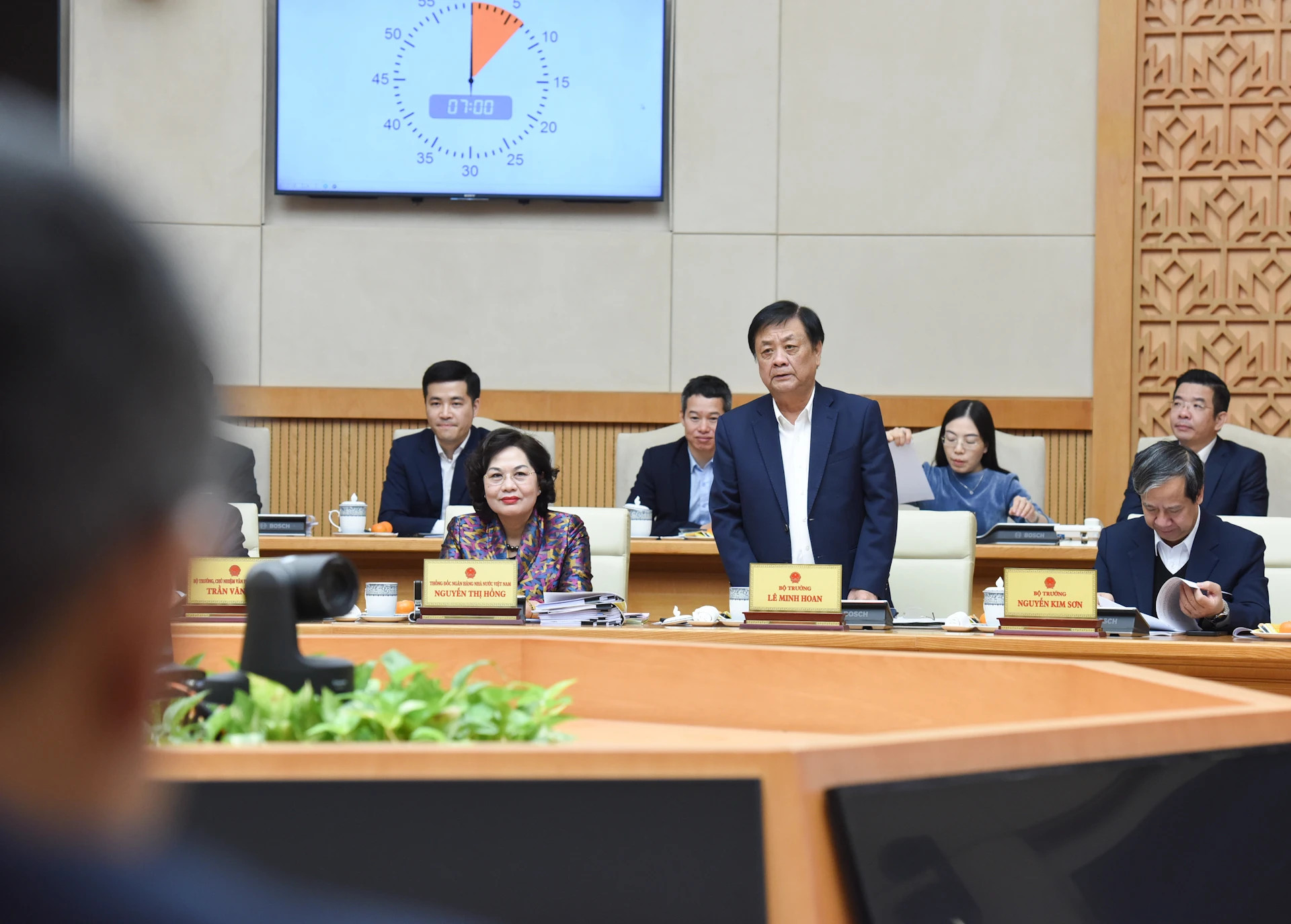 农业与农村发展部部长黎明欢发表讲话。