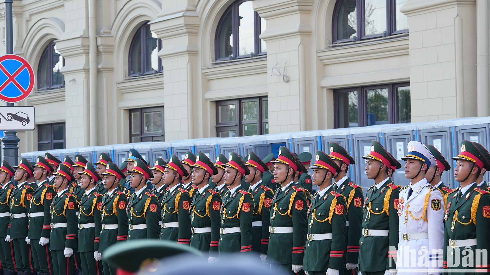 越南人民军代表团在红场开展阅兵训练活动。 越南人民军代表团在红场开展阅兵训练活动。