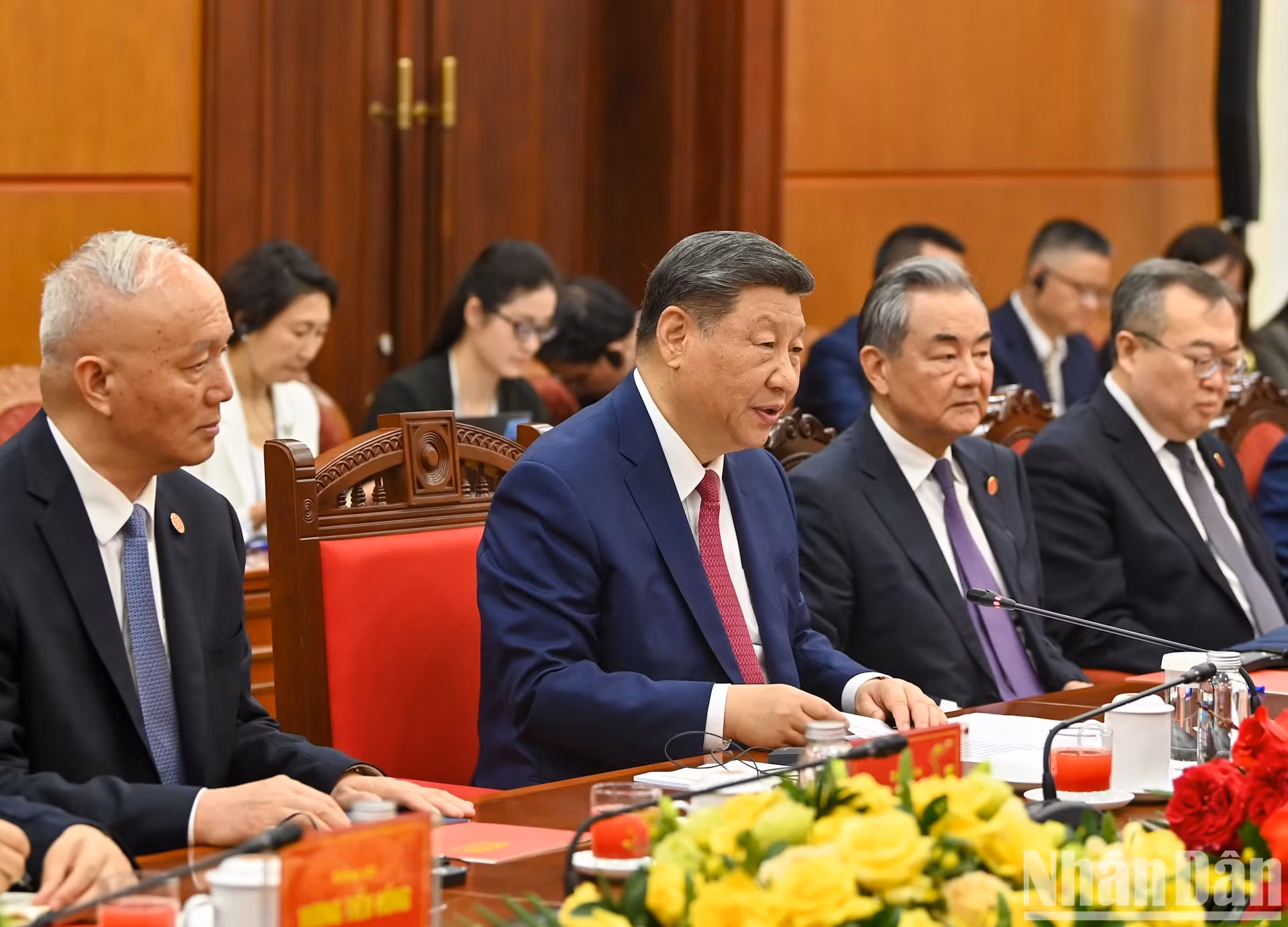 越南国会主席陈青敏会见中共中央总书记、中国国家主席习近平【组图】 ảnh 7