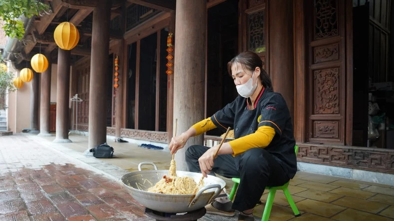 精心准备传统菜肴 迎接钵场村庙会【组图】 ảnh 6