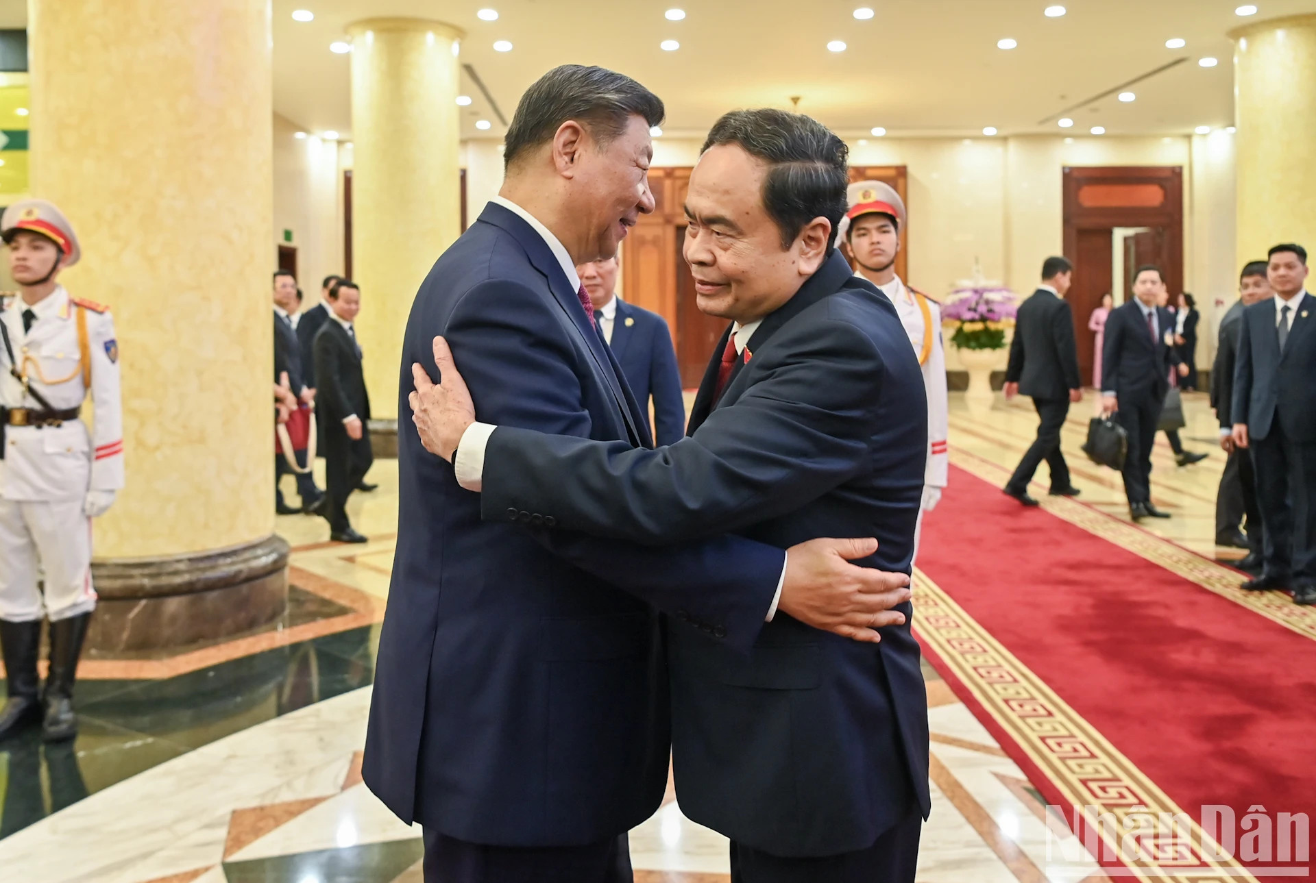 越南国会主席陈青敏会见中共中央总书记、中国国家主席习近平【组图】 ảnh 2 越南国会主席陈青敏会见中共中央总书记、中国国家主席习近平【组图】 ảnh 2