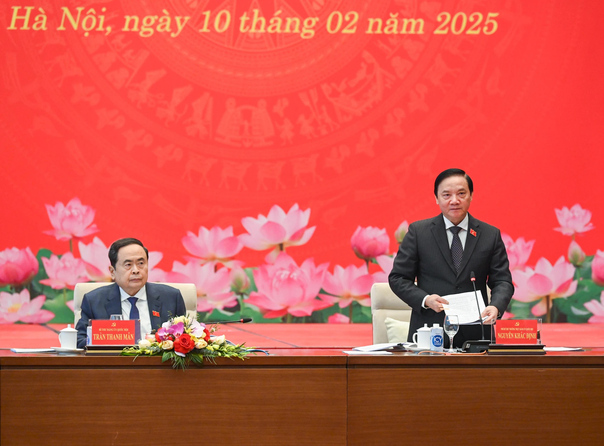 越南国会副主席阮克定发表讲话。 越南国会副主席阮克定发表讲话。